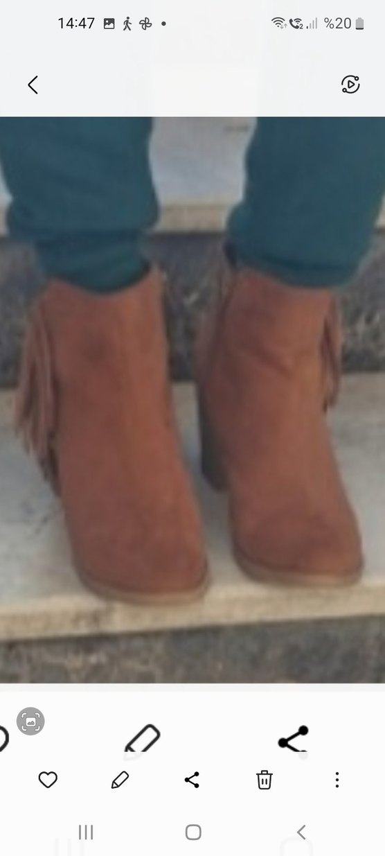 Püsküllü Süet Kadın Botu Blok Topuklu - Görsel 2