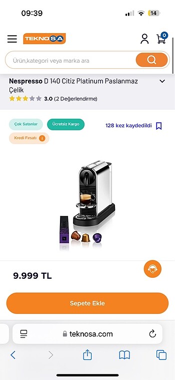 Nespresso kahve makinesi