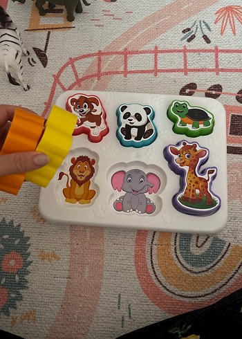 Hayvan Temalı Eğitici Puzzle Oyuncak - Görsel 2