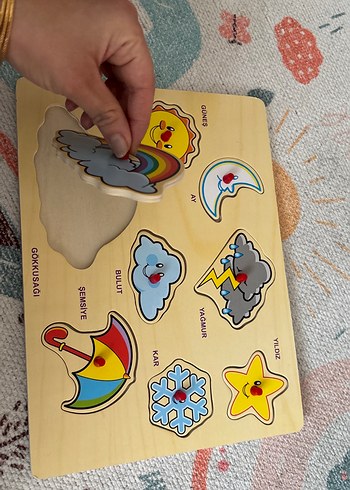 Çok Renkli Ahşap Çocuk Bulmacası - Görsel 2