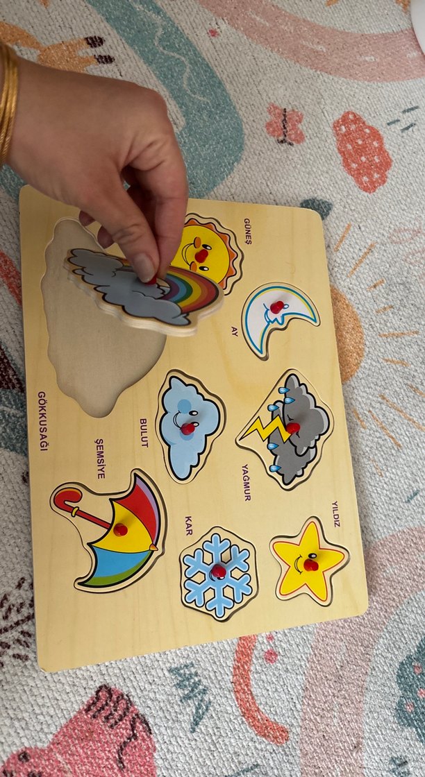 Çok Renkli Ahşap Çocuk Bulmacası - Görsel 2