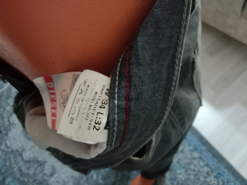 Gri Erkek Kot Pantolon, Kemerli, Regular Fit - Görsel 5