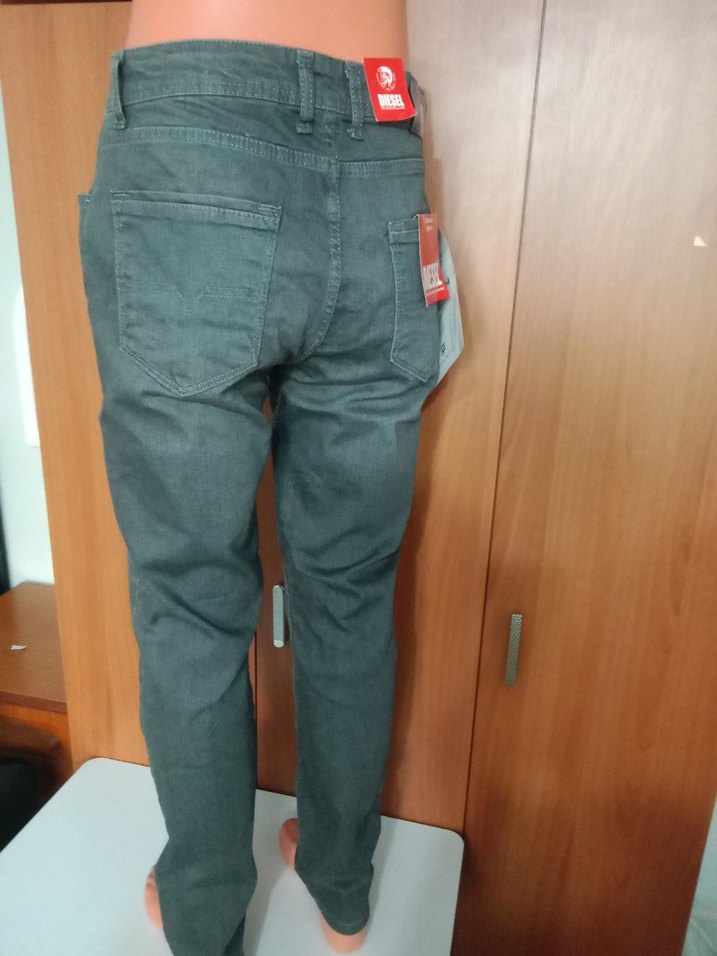 Gri Erkek Kot Pantolon, Kemerli, Regular Fit - Görsel 3