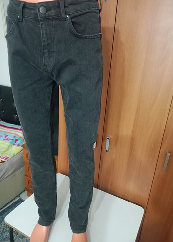 Gri Regular Fit Midi Erkek Kot Pantolon - Görsel 8