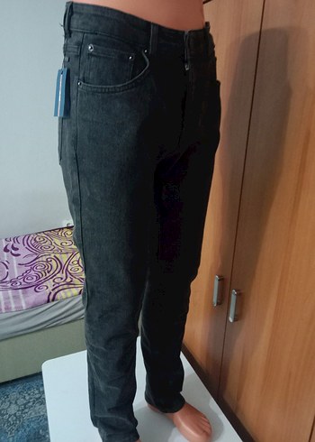 Gri Regular Fit Midi Erkek Kot Pantolon - Görsel 4