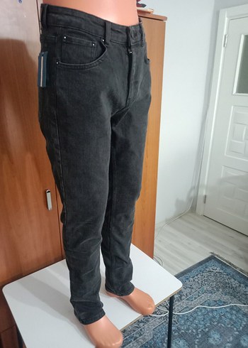 Gri Regular Fit Midi Erkek Kot Pantolon - Görsel 7