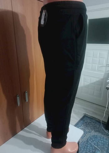 Siyah Bayan Rahat Kesim Eşofman Altı - Görsel 4