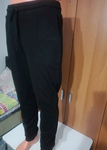 Siyah Bayan Rahat Kesim Eşofman Altı - Görsel 3