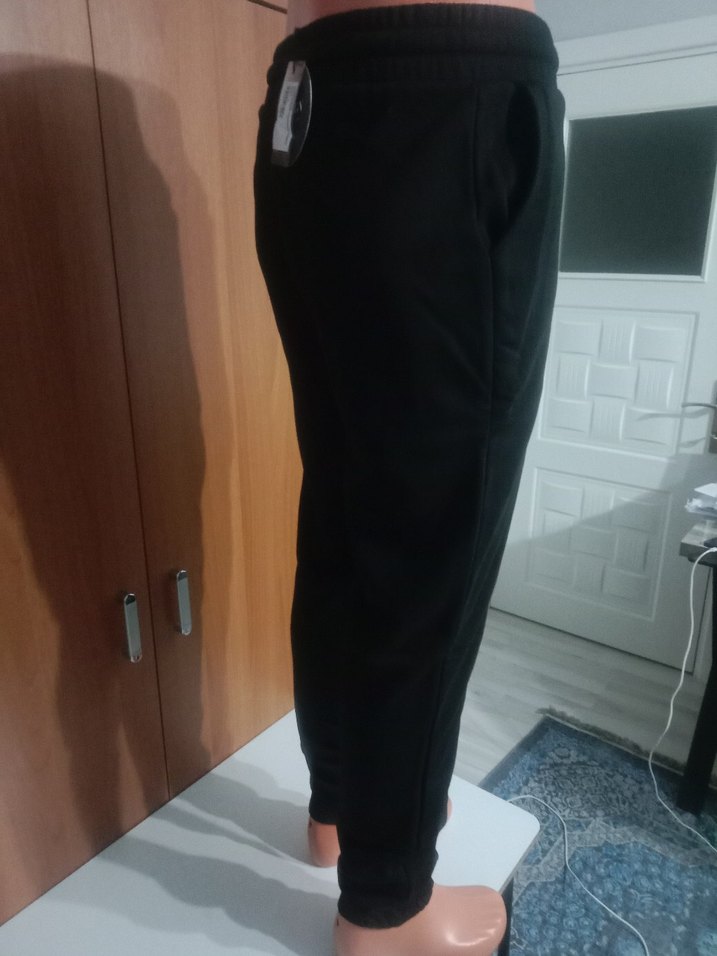 Siyah Bayan Rahat Kesim Eşofman Altı - Görsel 4