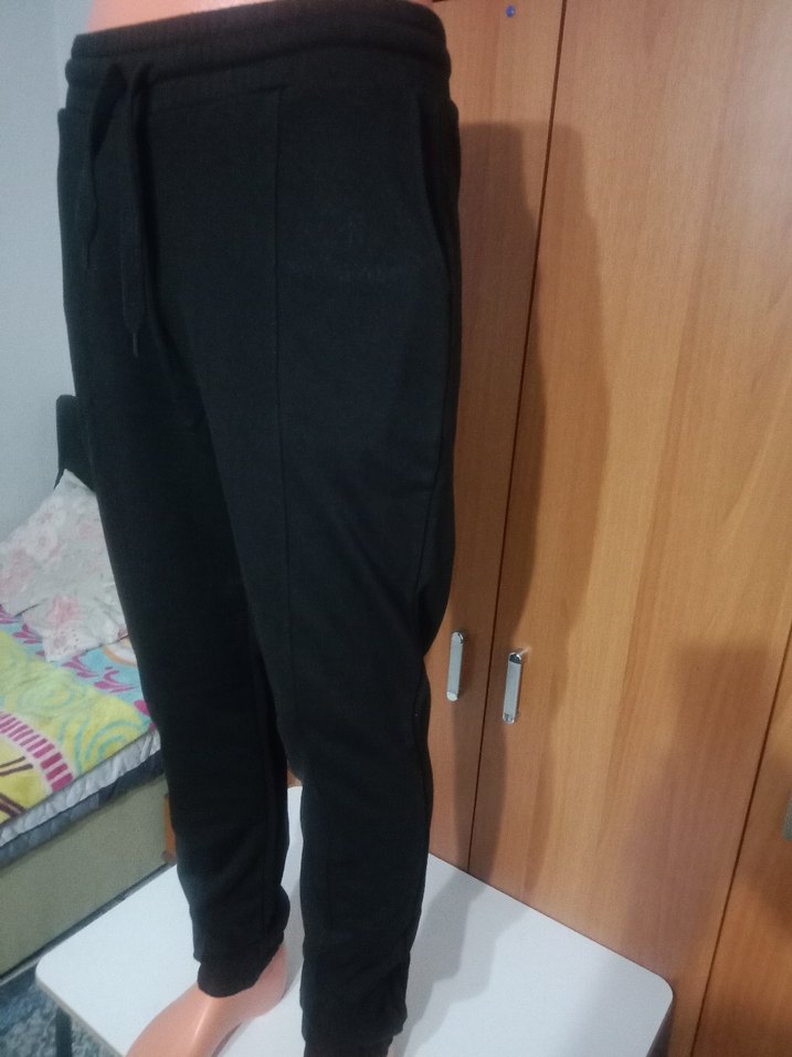 Siyah Bayan Rahat Kesim Eşofman Altı - Görsel 3