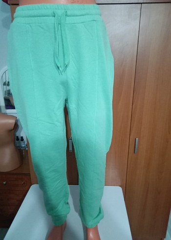 Bayan Rahat Kesim Midi Boy Yeşil Eşofman Altı - Görsel 2