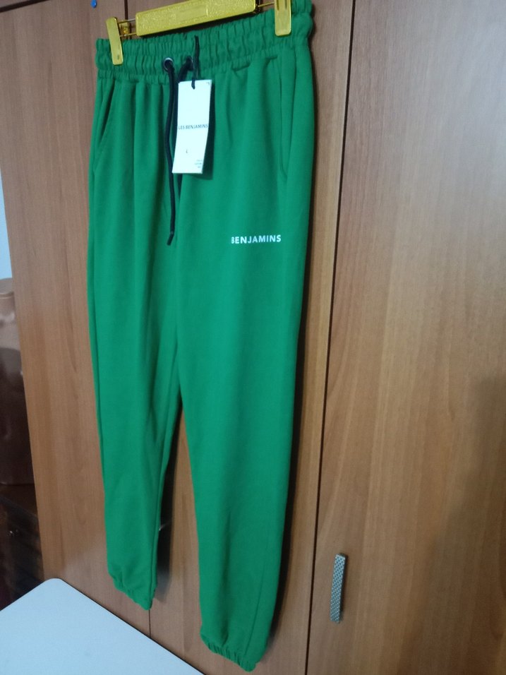 Yeşil Rahat Kesim Kadın Eşofman Altı - Görsel 3