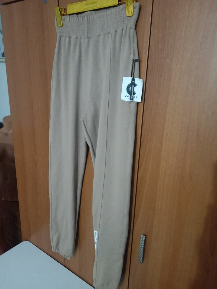 Bej Kadın Rahat Kesim Eşofman Altı - Görsel 2