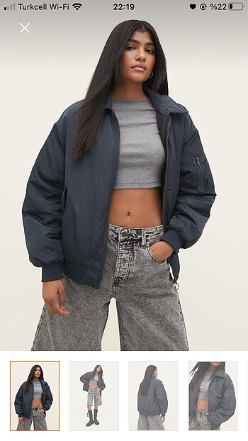 stradivarius siyah bomber ceket