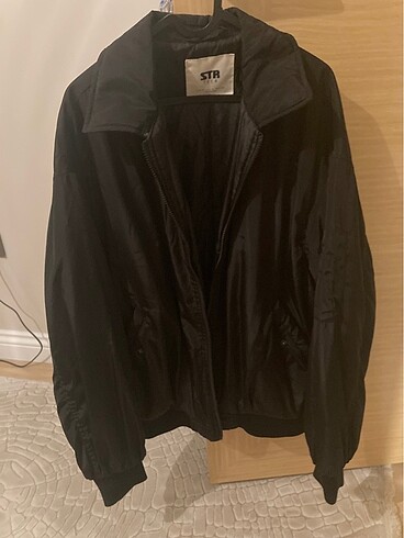 Stradivarius stradivarius siyah bomber ceket
