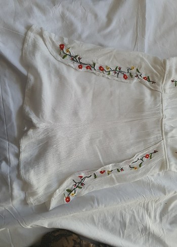 Nakışlı Bohem Keten Mini Tulum - Görsel 3