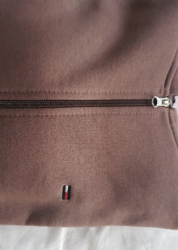 Kahverengi Kapüşonlu Fermuarlı  Sweatshirt - Görsel 5