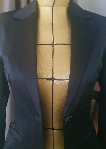 Siyah Kadın İş Ofis Blazeri - Görsel 2