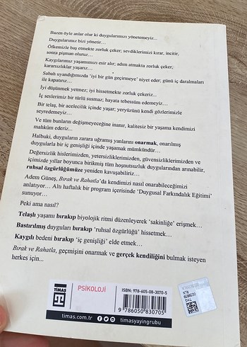  Bırak ve Rahatla - Kendi Kendine Terapi Kitabı