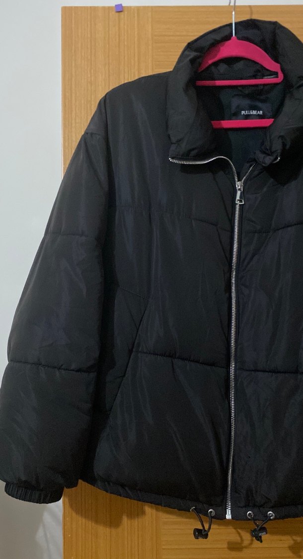 Fermuarlı Siyah Kadın Midi Ceket - Görsel 4