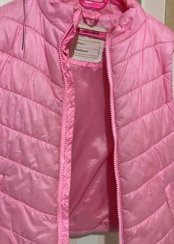 Kız Çocuk Pembe Fermuarlı Yelek - Görsel 3