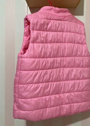 Kız Çocuk Pembe Fermuarlı Yelek - Görsel 2