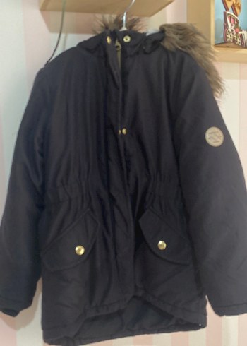 Kürklü Siyah Kadın Mont - Görsel 2