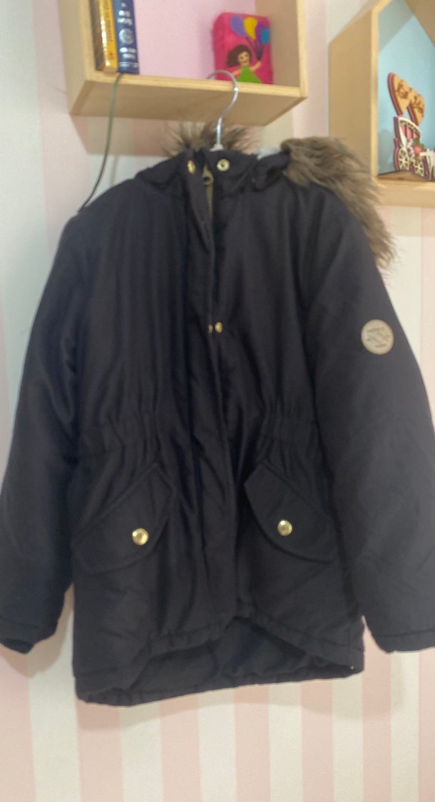 Kürklü Siyah Kadın Mont - Görsel 2