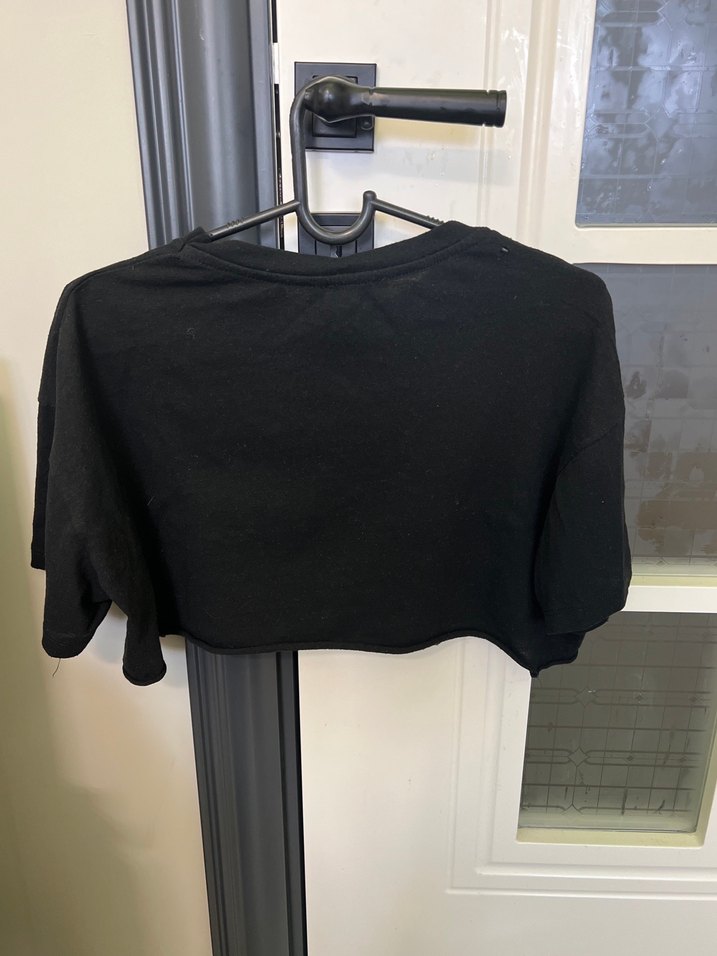 Siyah Puf Kollu Crop Top - Görsel 3