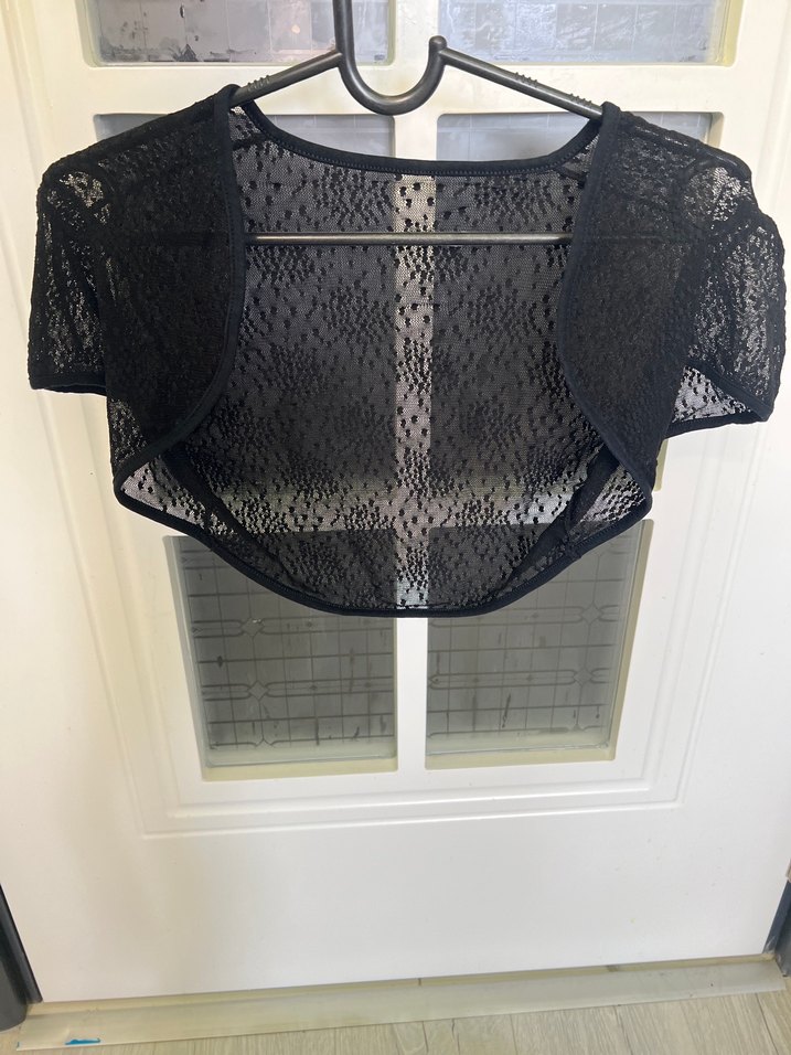 Kadın Siyah Dantelli Bolero - Görsel 3