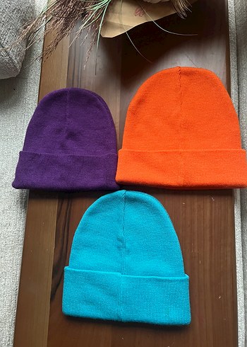 Renkli Kadın Örgü Bere Seti - Görsel 2