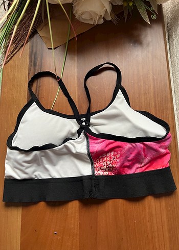 Pembe Batik Desenli Mini Sporcu Sütyeni - Görsel 2