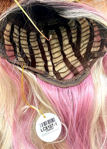 Pembe Sarı Kadın Perük - Görsel 7