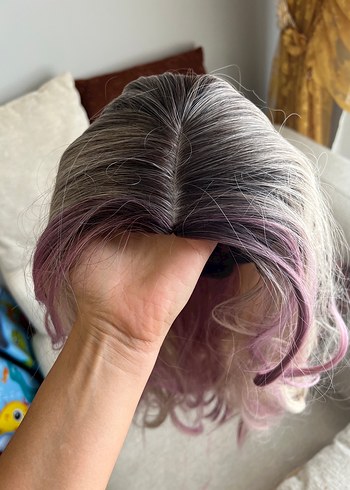 Pembe Sarı Kadın Perük - Görsel 8