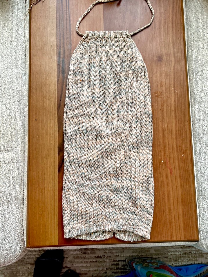 Triko örgü sırtı açık bluz - Görsel 4