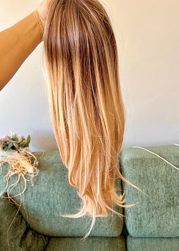 Sarı Ombre Peruk - Görsel 10