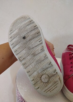 26 Numara Kiz Çocuk Gülen Yüzlü Kiz Çocuk Fuşya Ayakkabı Sayılı 