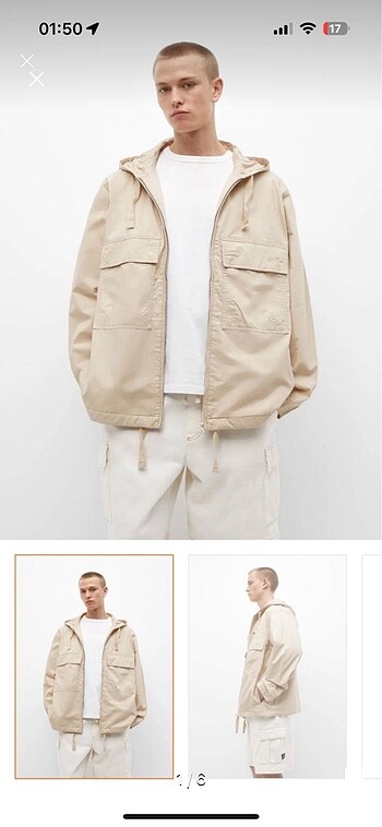 ERKEK PULL BEAR İNCE CEKET