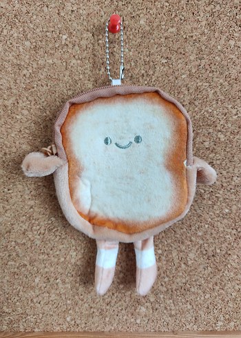 Yumuşak Tost Ekmek Peluş Cüzdan Anahtarlık