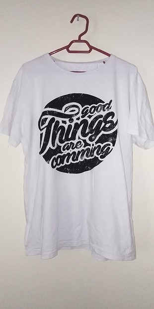 Beyaz Baskılı T-shirt
