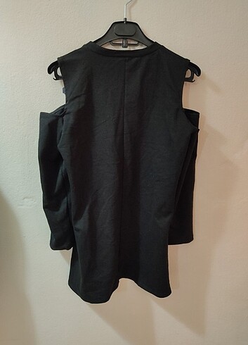 44 Beden siyah Renk Trendyol Askılı Omuz ve Göğüs Dekolteli T-shirt / Tişört