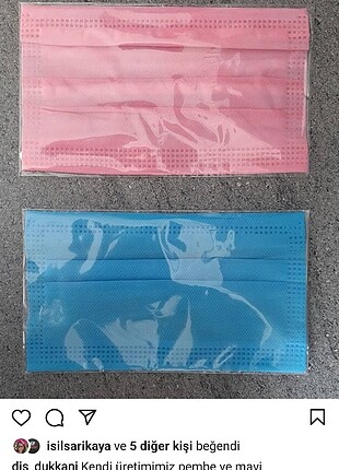50 adet renkli maske 10 TL