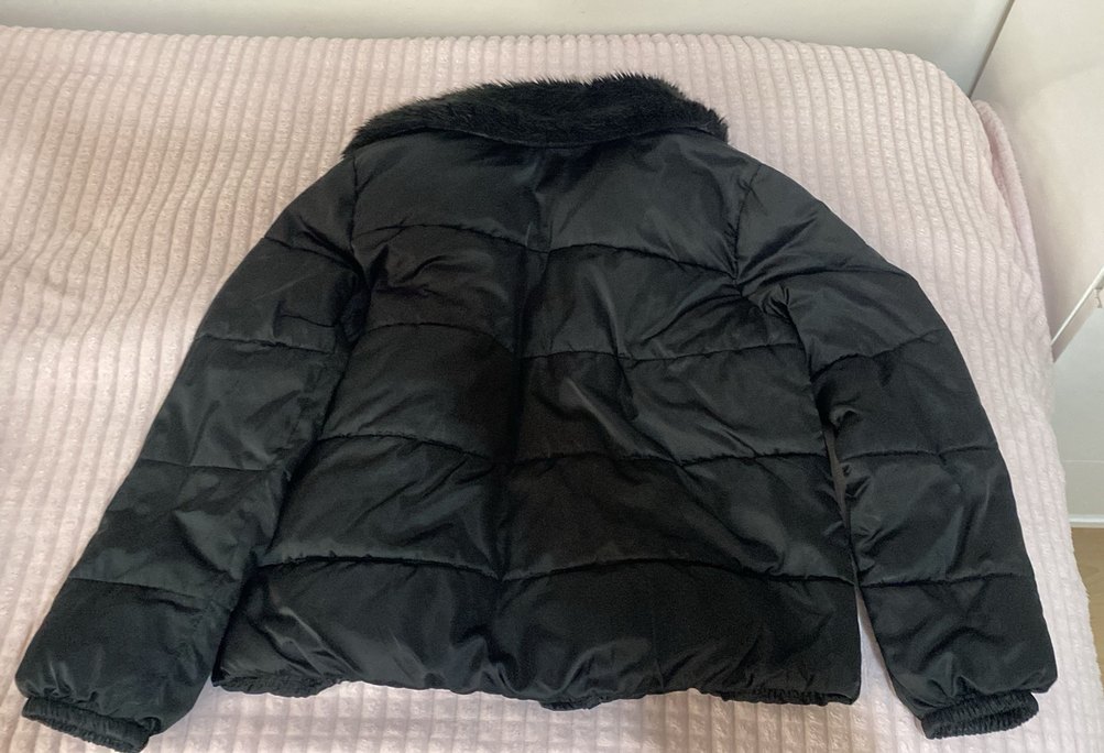 Siyah Kürklü Kadın Kışlık Mont Mavi Marka - Görsel 3