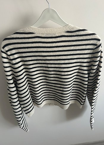 Çizgili Örgü Uzun Kollu Kadın Hırka stradivarius marka - Görsel 3