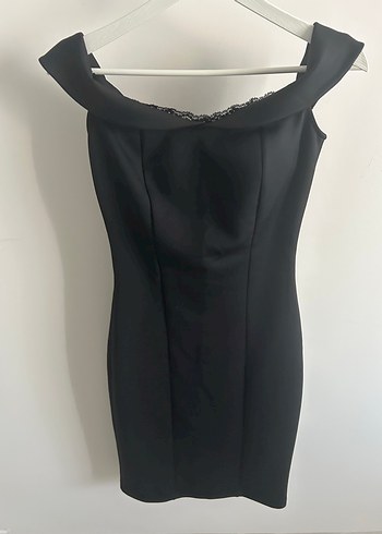 Siyah Drapeli Midi Kadın Abiye Elbise - Görsel 2