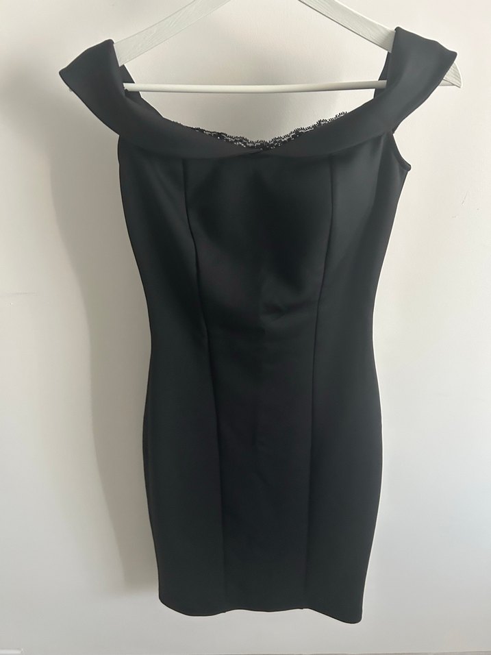 Siyah Drapeli Midi Kadın Abiye Elbise - Görsel 2