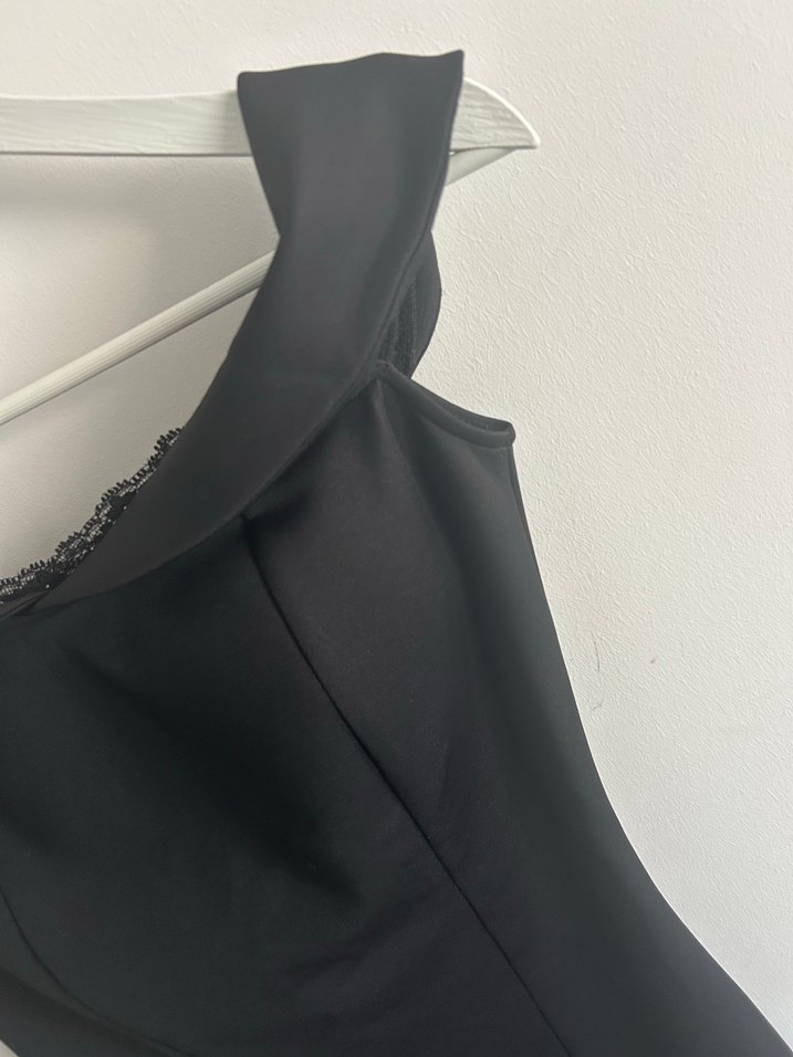 Siyah Drapeli Midi Kadın Abiye Elbise - Görsel 3