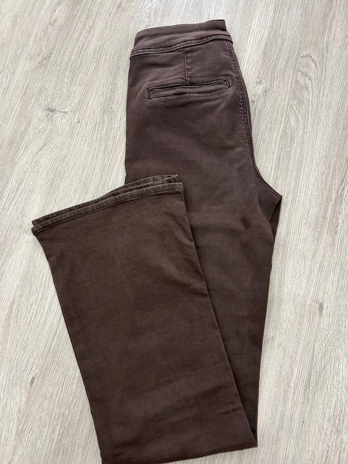Düğmeli Kahverengi Kadın Pantolon Oxxo Marka - Görsel 3