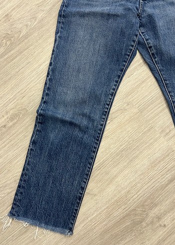 Kadın Mavi Denim Kot Pantolon Straight Jean - Görsel 2