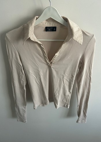 Bej Keten Kadın Basic Üst Body - Görsel 2